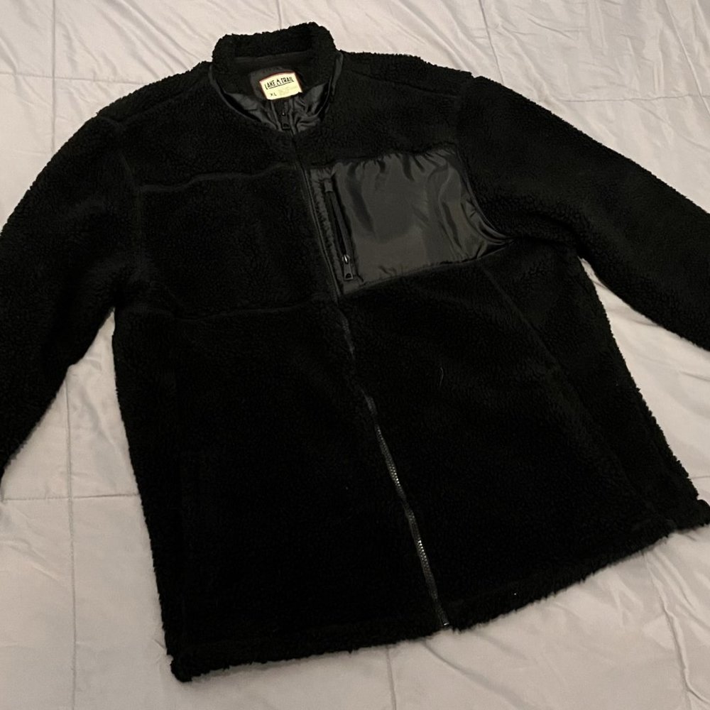 Men's Black Zip Up Jacket